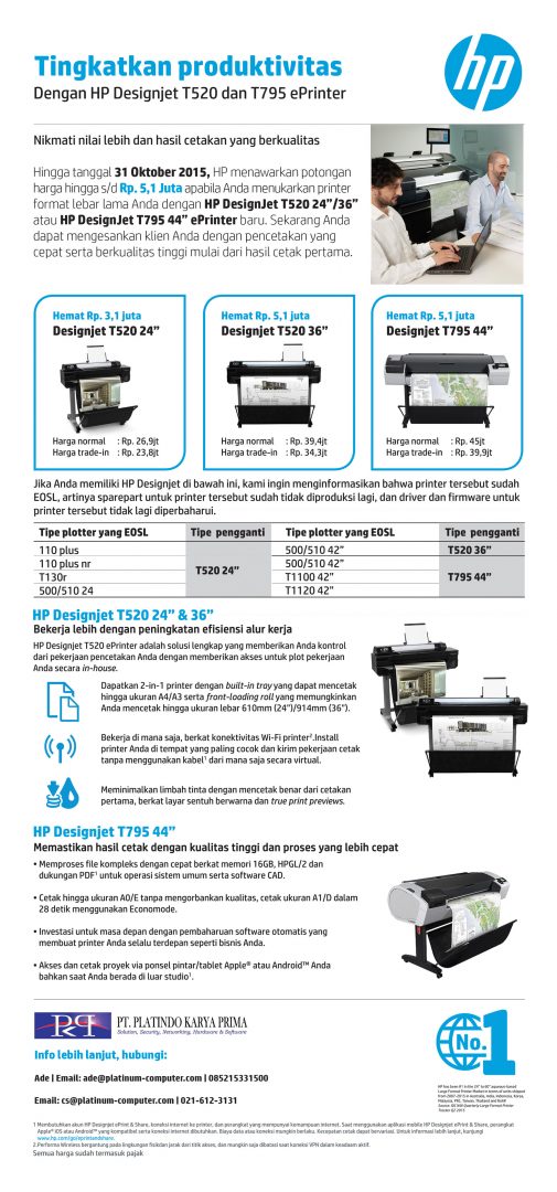 gambar HP Designjet T520 & T795 ePrinter
