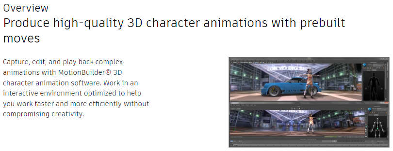 Gambar MotionBuilder 3D character animation software